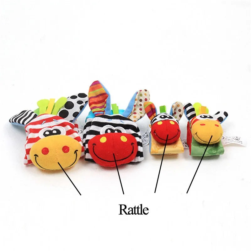 Juguetes de animales de peluche para bebés, sonajeros de muñeca, sonajeros para recién nacidos, juguetes para hacer sonidos, sonajero para bebés de 0 a 12 meses