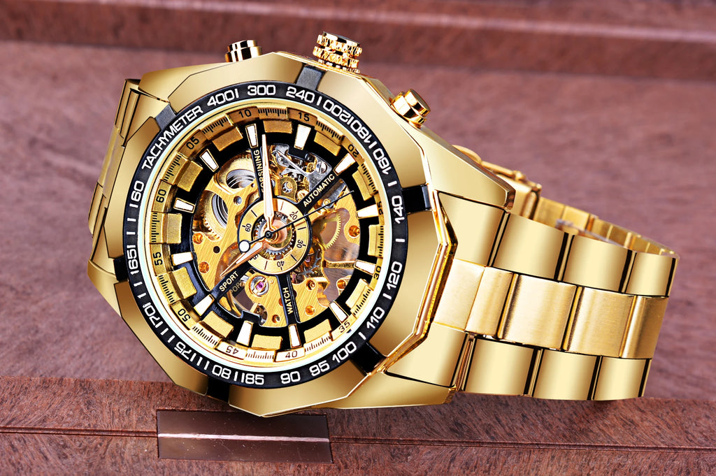 Forsining-Reloj de acero inoxidable 2021 para hombre, accesorio masculino de pulsera resistente al agua con esqueleto, de marca superior de lujo, transparente, deportivo
