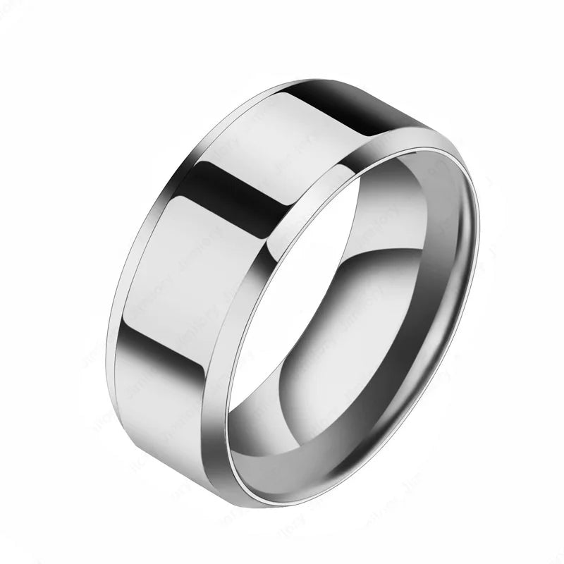 Anillos de boda Auxauxme con nombre personalizado, joyería personalizada con nombre grabado de acero inoxidable y fecha para mujeres y hombres, regalo de joyería de aniversario
