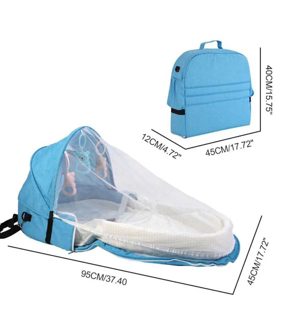 Nido de bebé de viaje multifunción, cuna portátil, plegable, para dormir, con Mosquito