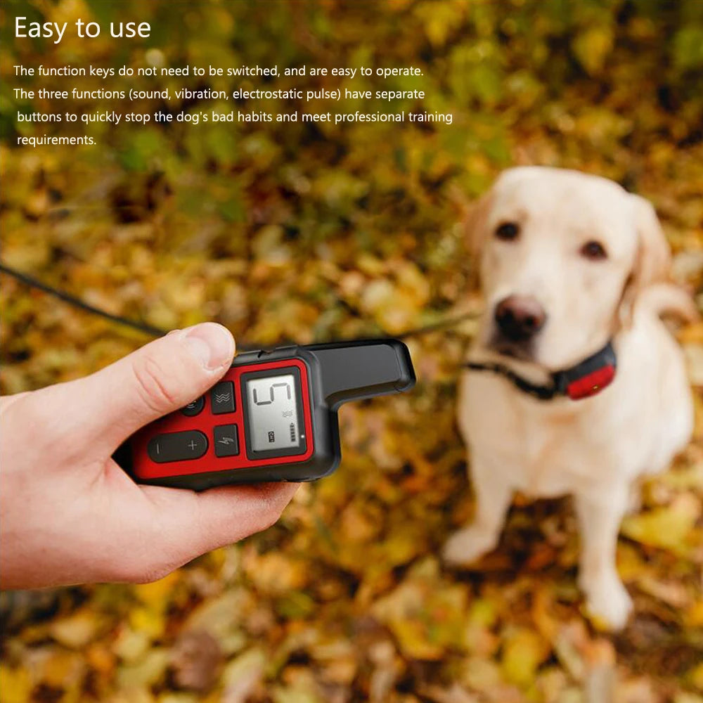 Collar de entrenamiento para perros, tapón de ladridos eléctrico portátil con Control remoto, dispositivo de Entrenamiento de mascotas impermeable con pitido de descarga, 1 ud.