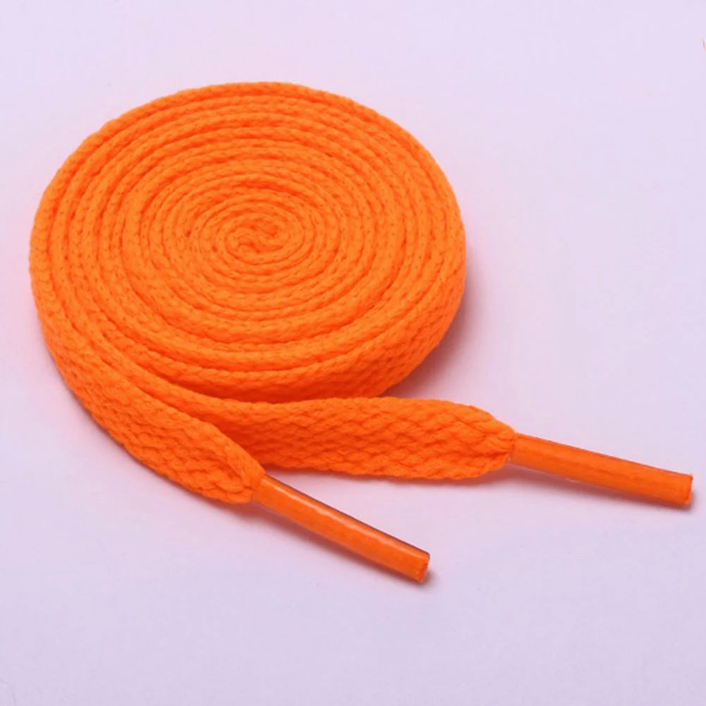 1 par de cordones de zapatos deportivos informales a la moda, cordones planos sólidos, cordones planos dobles, cordones de poliéster de alta calidad, 15 colores