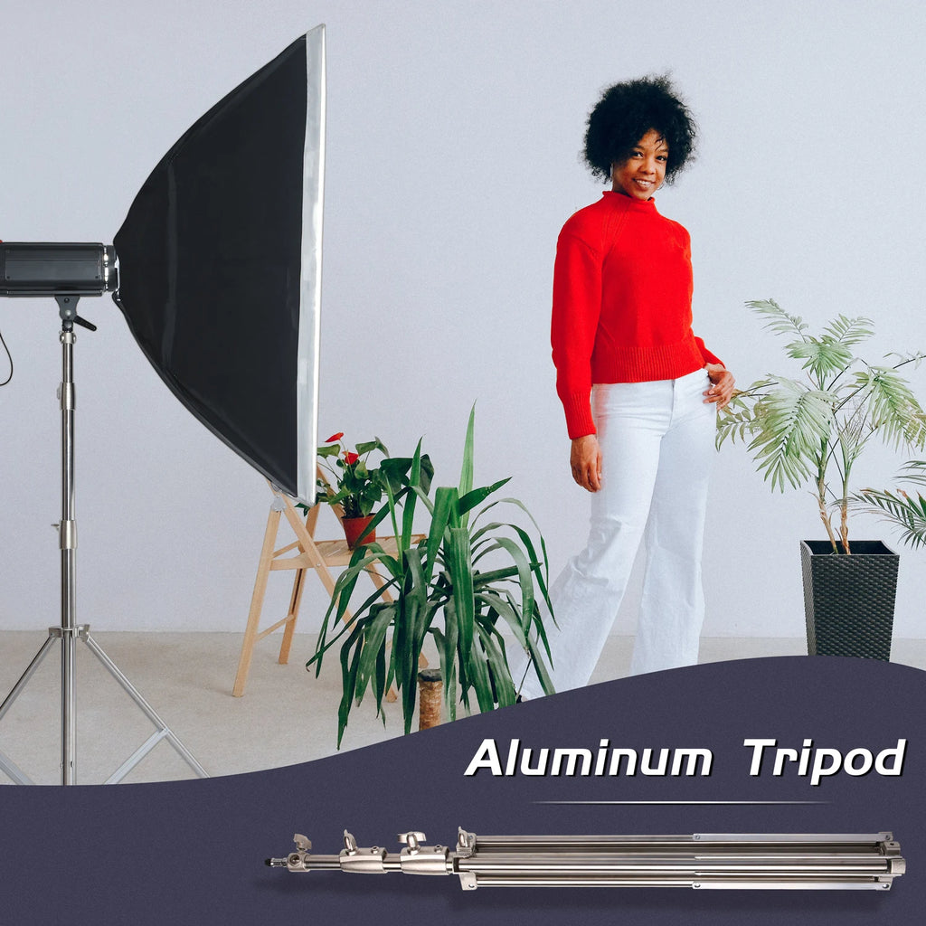 Trípode de presión de aire de 290cm con rodamiento de 10kg para cámara, soporte de luz de acero inoxidable para anillo de luz en vivo, Youtube y fotografía suave