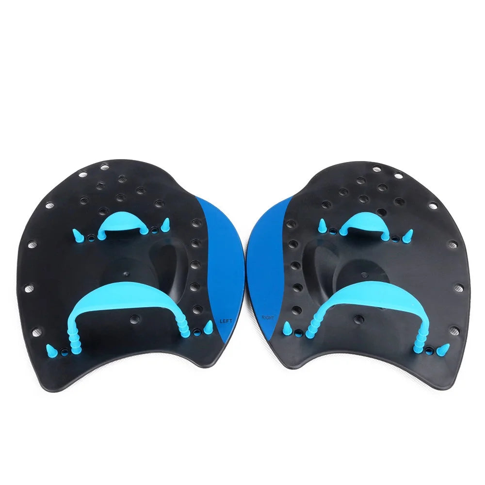 Paletas de natación profesionales, herramientas de corrección para práctica de natación, guantes palmeados de mano de silicona ajustables duraderos para adultos y niños