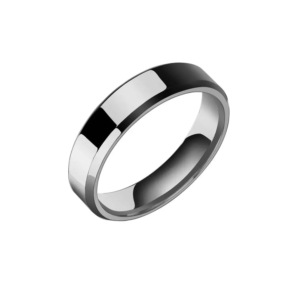 Anillos de boda Auxauxme con nombre personalizado, joyería personalizada con nombre grabado de acero inoxidable y fecha para mujeres y hombres, regalo de joyería de aniversario