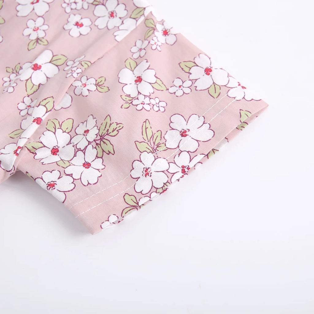 Sanlutoz-monos florales para niñas, ropa de algodón para bebés, monos bonitos para bebés recién nacidos, manga corta