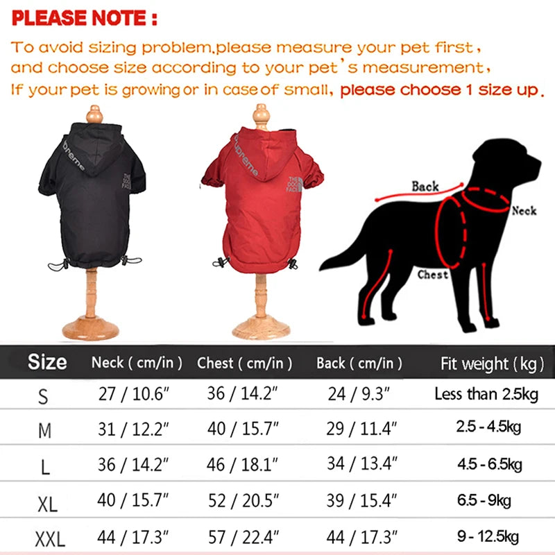 Ropa reflectante para mascotas, abrigo cálido impermeable para perros, chaqueta con capucha de algodón, cara de perro, ropa para perros pequeños, otoño e invierno