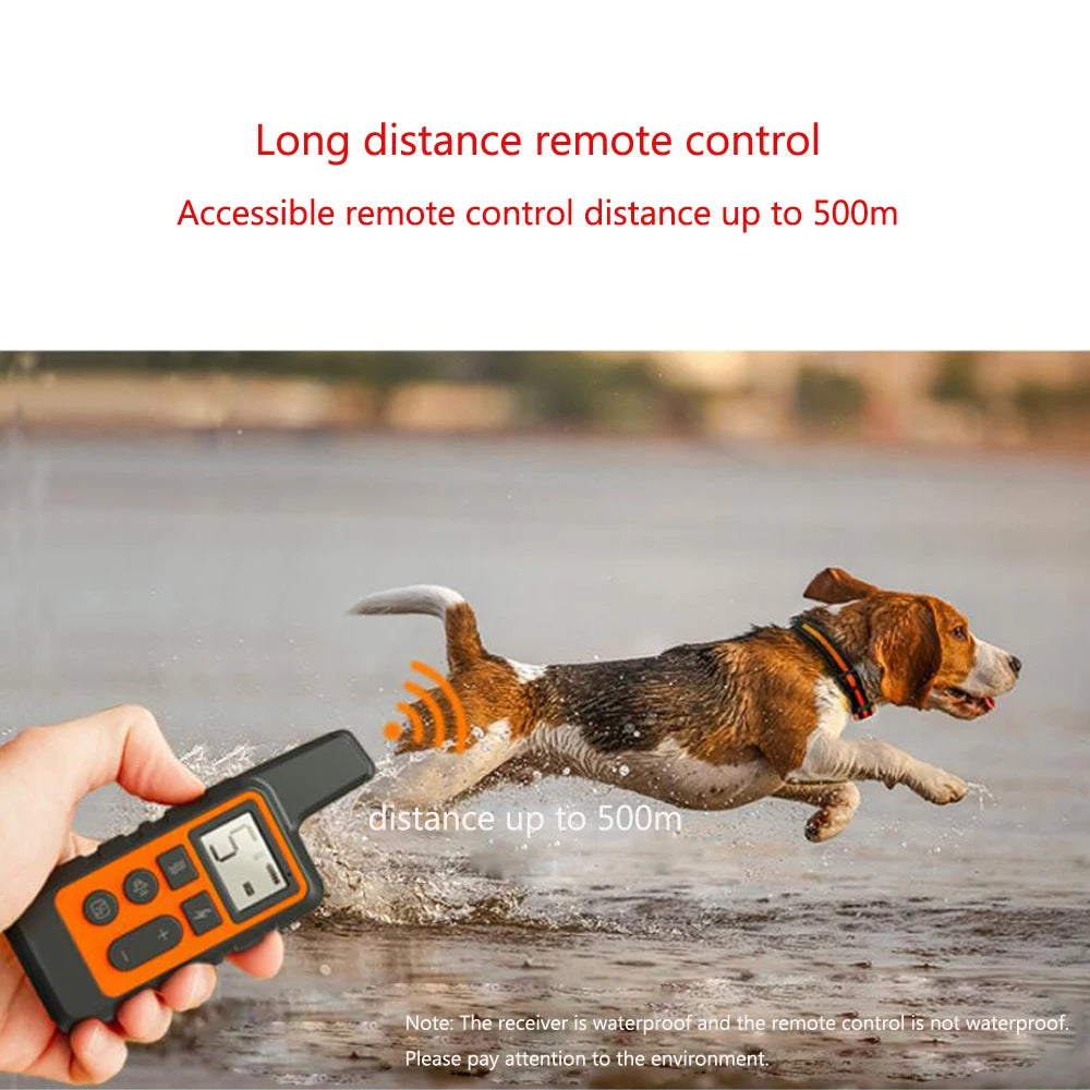 Collar de entrenamiento para perros, tapón de ladridos eléctrico portátil con Control remoto, dispositivo de Entrenamiento de mascotas impermeable con pitido de descarga, 1 ud.