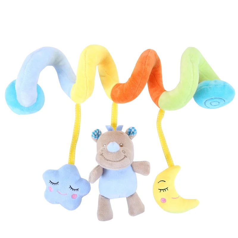 Sonajero de peluche sensorial para bebé, cochecito de juguete, juguetes colgantes móviles musicales, sonajeros móviles para bebés, juegos para recién nacidos de 0 a 6 y 12 meses