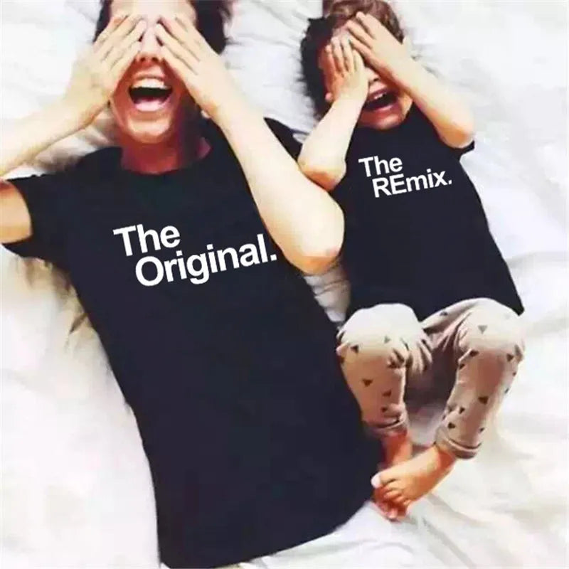 Original/Remix Family Matching-Conjuntos para papá, mamá y niños, indumentaria para la familia, camisetas, regalo Día del Padre