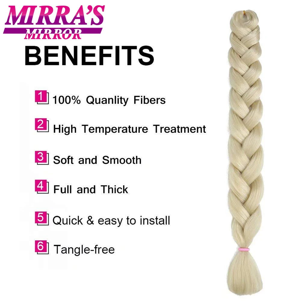 Mirra's Mirror-extensiones de cabello trenzado sintético para trenzas, pelo súper largo Jumbo de 41 pulgadas, 165 g/unid, soporte al por mayor