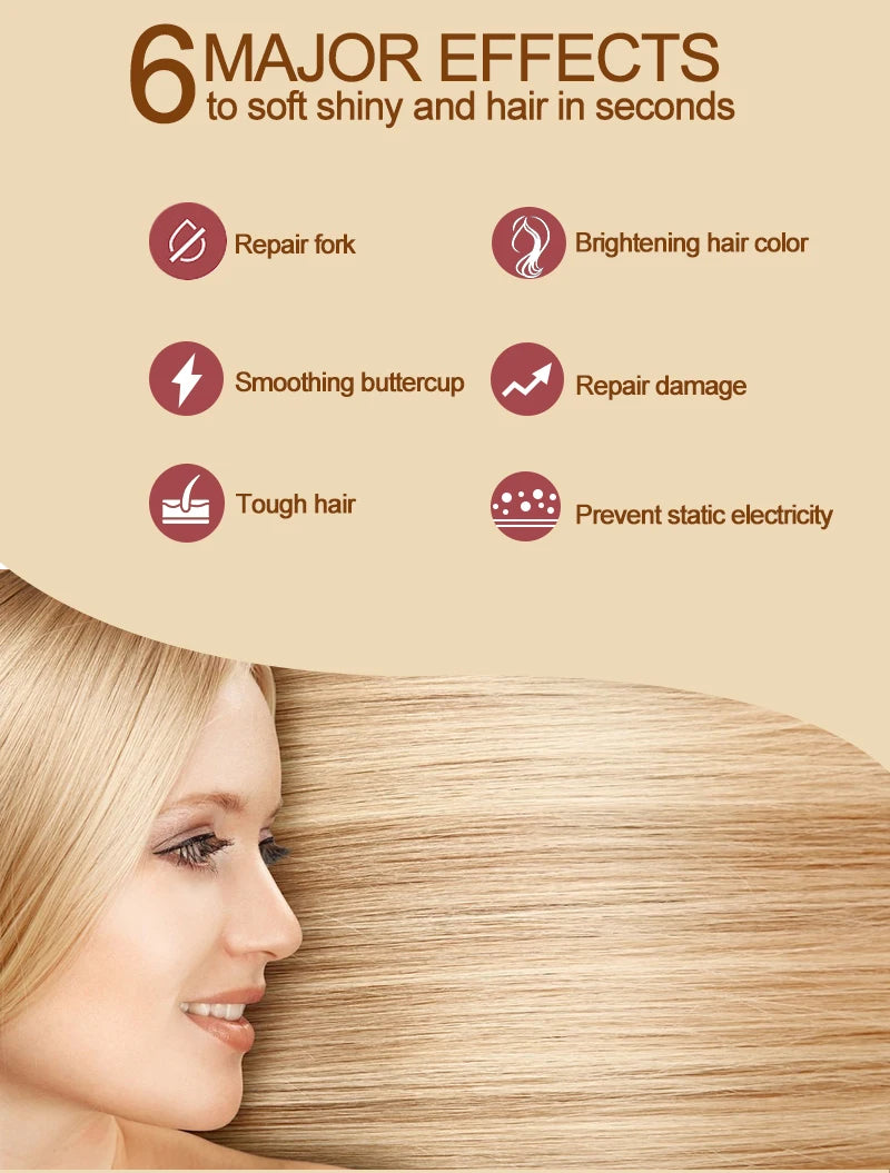 PURC-mascarilla para el cabello con tratamiento mágico, mascarilla para infusión nutritiva durante 5 segundos, repara el daño del cabello, restaura el cuidado del cabello suave