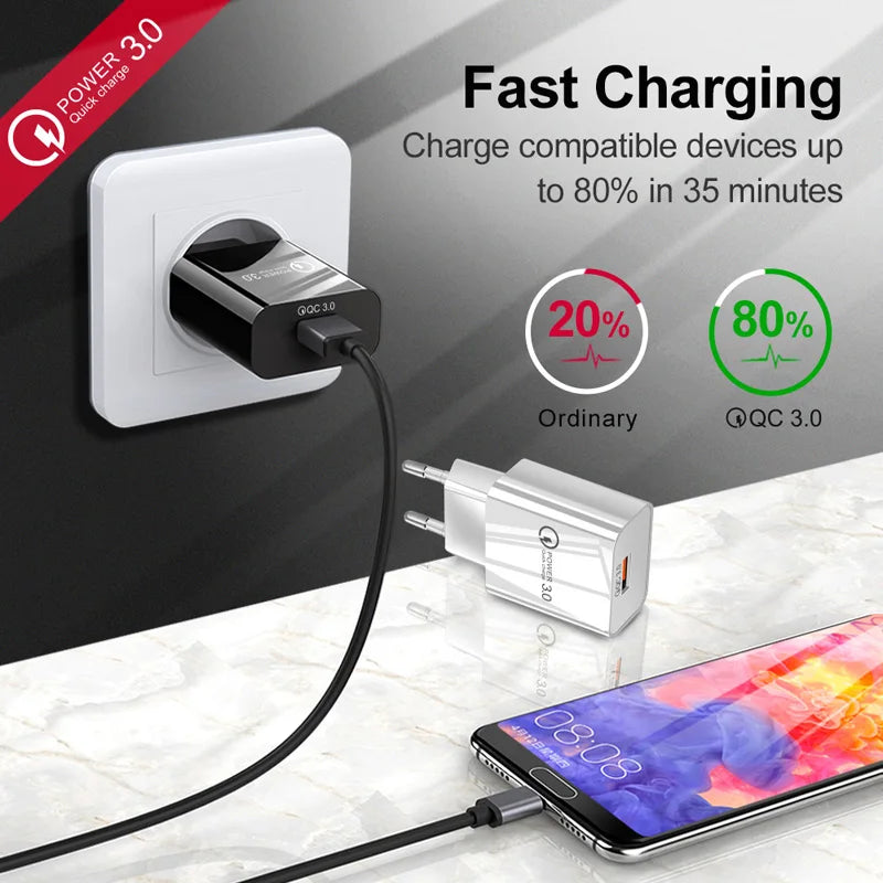 Cargador rápido para Huawei Mate 40 30 20 Pro P50 P40 P30 P20 Xiaomi Redmi Note 10 9 8 Pro 8T 9T 8A 6A Cable tipo C de cargador rápido