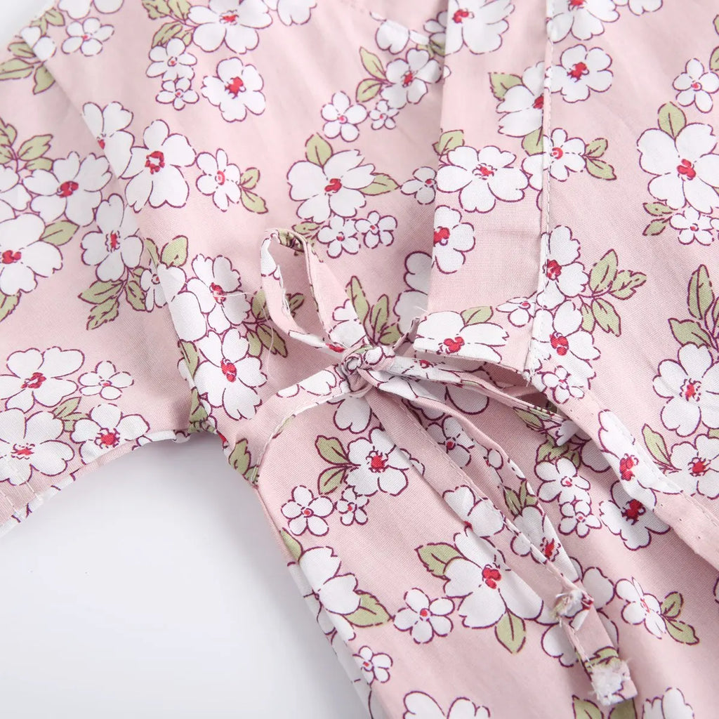Sanlutoz-monos florales para niñas, ropa de algodón para bebés, monos bonitos para bebés recién nacidos, manga corta