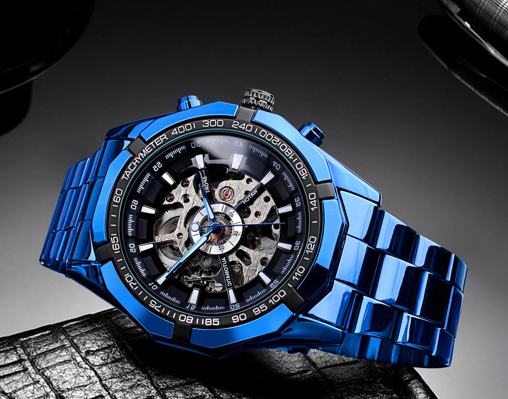 Forsining-Reloj de acero inoxidable 2021 para hombre, accesorio masculino de pulsera resistente al agua con esqueleto, de marca superior de lujo, transparente, deportivo