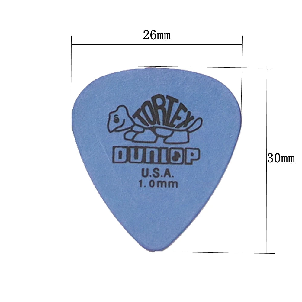 10 Uds. De púas de guitarra Dunlop, piezas de guitarra eléctrica, accesorios de púas, 6 tipos de púas de espesor