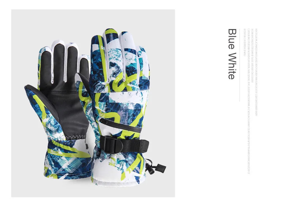 CoolFit hombres mujeres guantes de esquí ultraligeros impermeables guantes cálidos de invierno guantes de Snowboard motociclismo nieve guantes impermeables