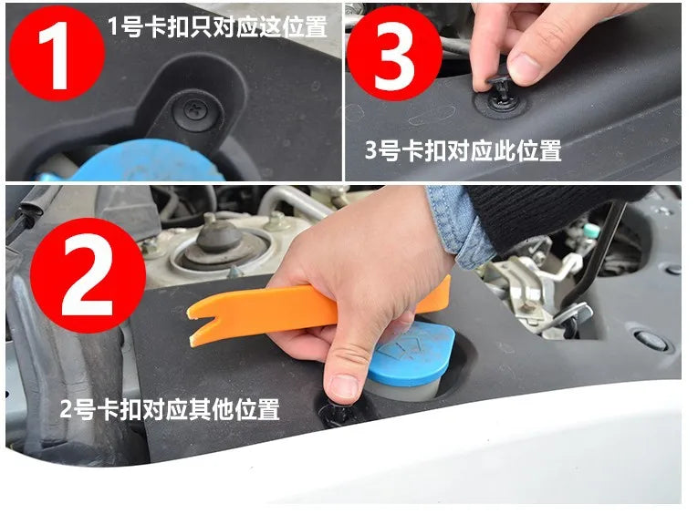 Cubierta de guardabarros del compartimento del motor, accesorios de decoración a prueba de polvo, ABS, para Honda Civic 10, 2016 +