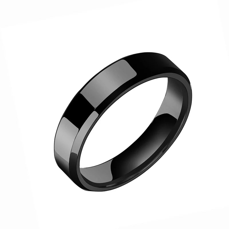 Anillos de boda Auxauxme con nombre personalizado, joyería personalizada con nombre grabado de acero inoxidable y fecha para mujeres y hombres, regalo de joyería de aniversario