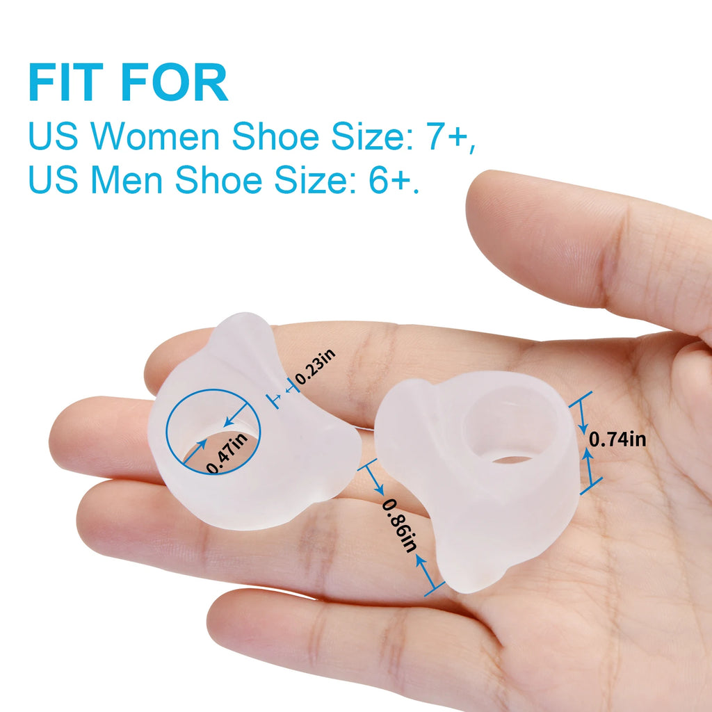 Separador de dedos de los pies de Gel azul, herramienta para el cuidado de los pies, alisador de juanetes de silicona, Protector de juanete Hallux Valgus, alineación, 2 uds.