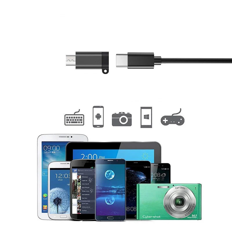 Convertidor de adaptador de Cable tipo C hembra a Micro USB macho para Xiaomi, Redmi, Huawei, Meizu, Samsung Galaxy S7, Microusb, teléfono Android