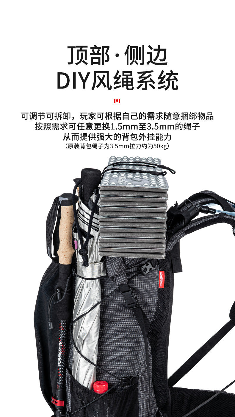 Naturehike 60L + 5LCamping senderismo escalada mochilas Piggyback transpirable ligero alrededor de 1160g con diseño de cubierta de lluvia