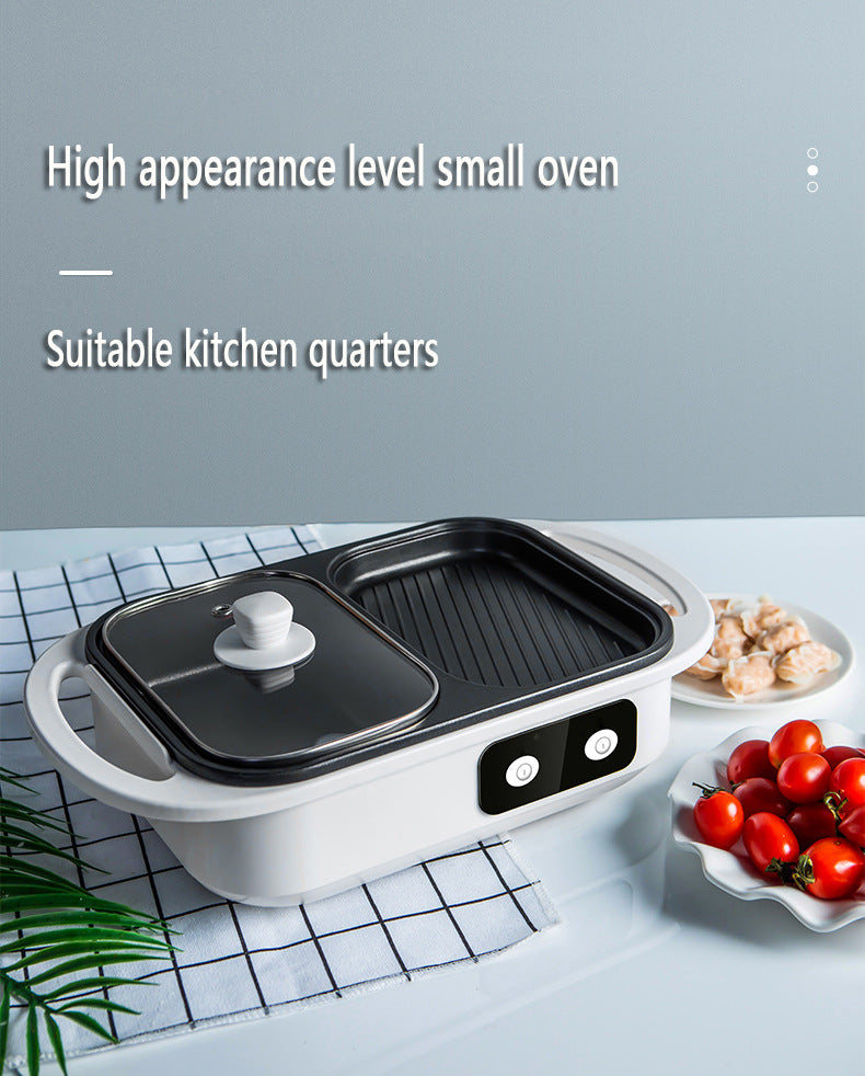 Olla y plancha Shabu antiadherente 2 en 1, ollas múltiples para barbacoa, olla Shabu Shabu con parrilla, filetes, Ramen y fideos, olla de Cocina eléctrica