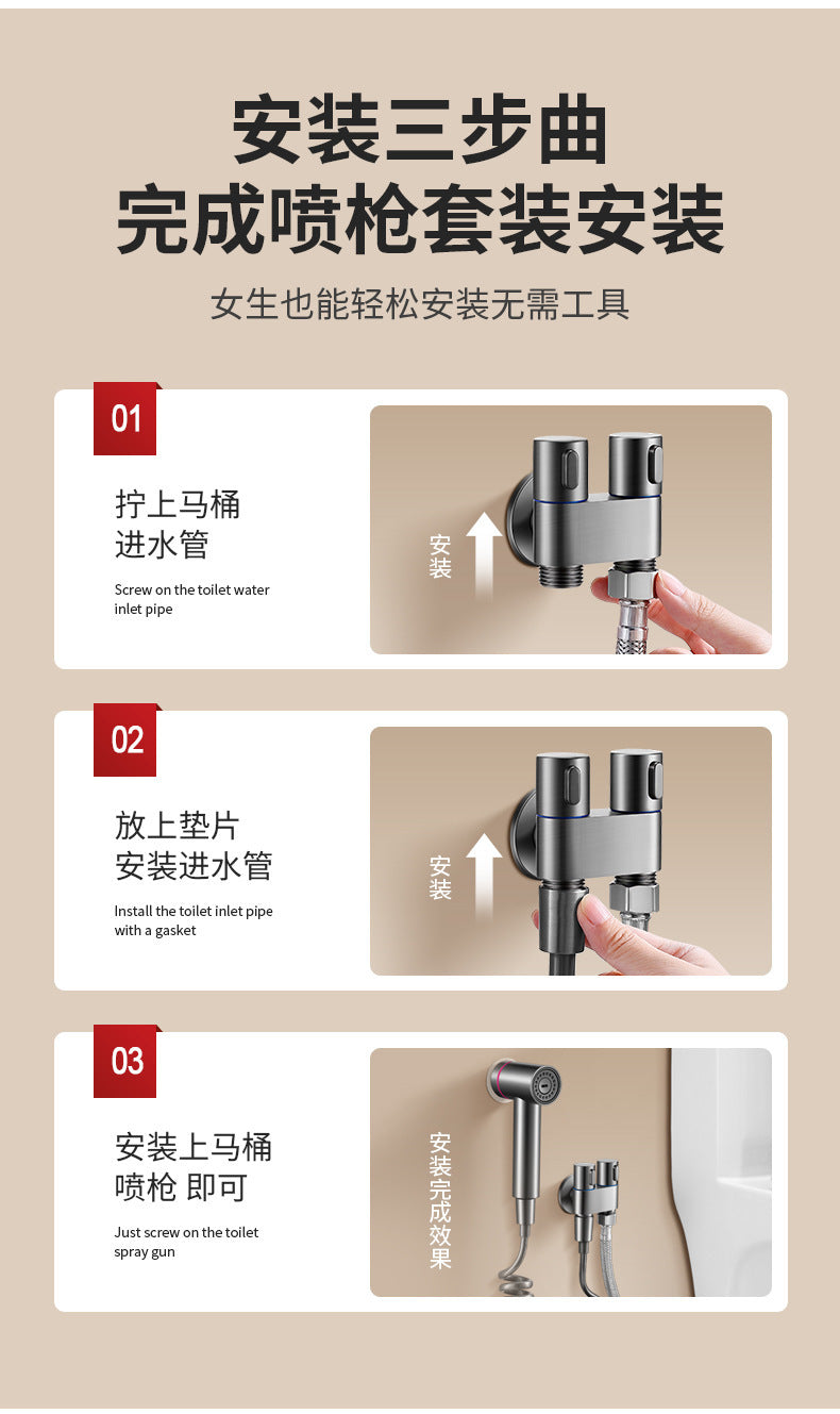 PULVERIZADOR DE bidé para baño, cabezal de ducha con filtro manual, autolimpieza
