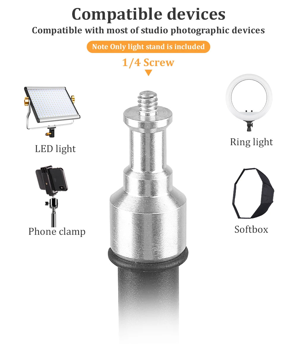 Trípode extensible SH de 190cm con tornillo y ruedas de 1/4, control remoto por Bluetooth para cámara DSLR, trípode de micrófono con luz de relleno para teléfono inteligente