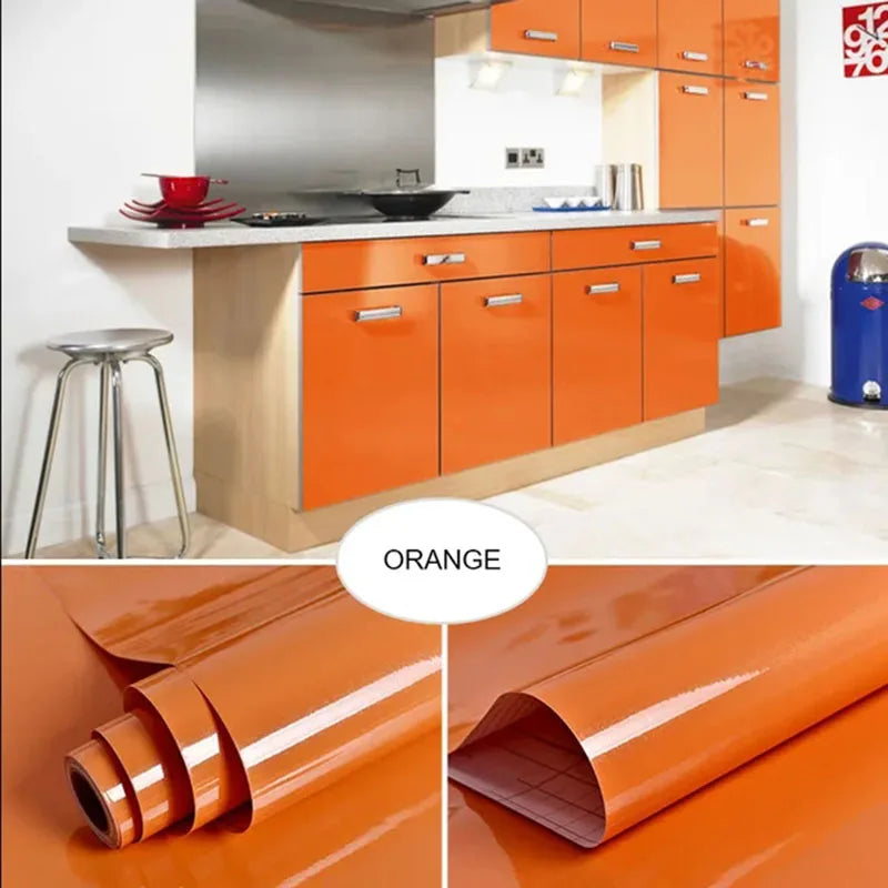 Papel Tapiz Autoadhesivo de PVC Blanco para Decoración de Muebles Antiguos, Adhesivo para Gabinetes de Cocina, Resistente a la Humedad y al Agua