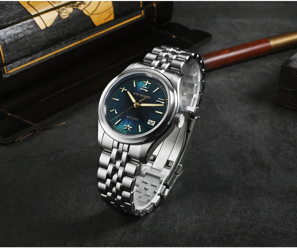 San Martin nuevo reloj Gada de 39mm estilo chino diseño Original Sunburst JianZhan Miyota 90S5 vestido de hombre mecánico automático SN0144