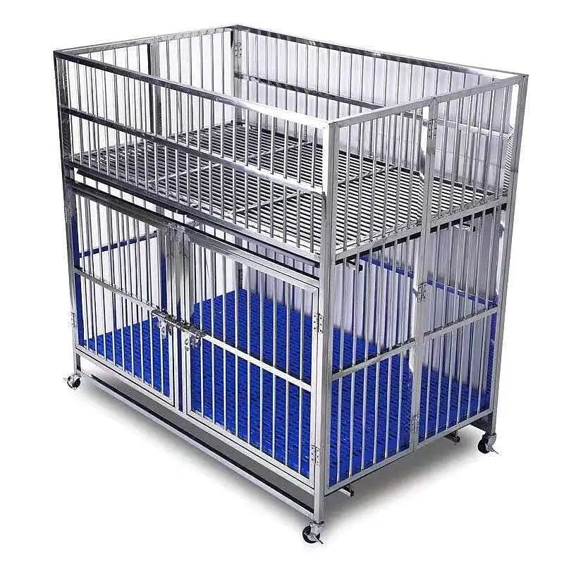 Jaula Plegable de Alambre Metálico Reforzado de Acero Inoxidable para Perros Grandes, Casetas Plegables para Mascotas, Jaulas para Perros Adultos en Oferta