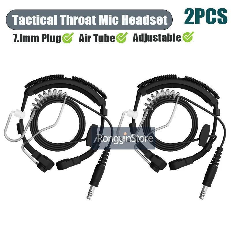 Baofeng Walkie Talkie micrófono de alta resistencia U94 PTT cuello micrófono de garganta auricular Radio Nato auriculares tácticos para Radios Kenwood HYT