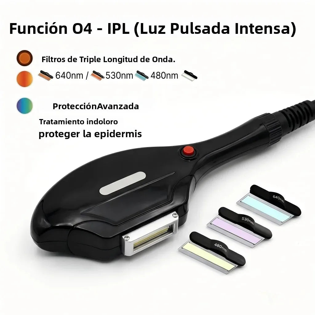 Láser de Diodo MECAVIE 4 en 1, Láser de Diodo Ice Platinum de 4 Longitudes de Onda, Máquina ND:YAG, Dispositivo de Depilación Indolora IPL RF