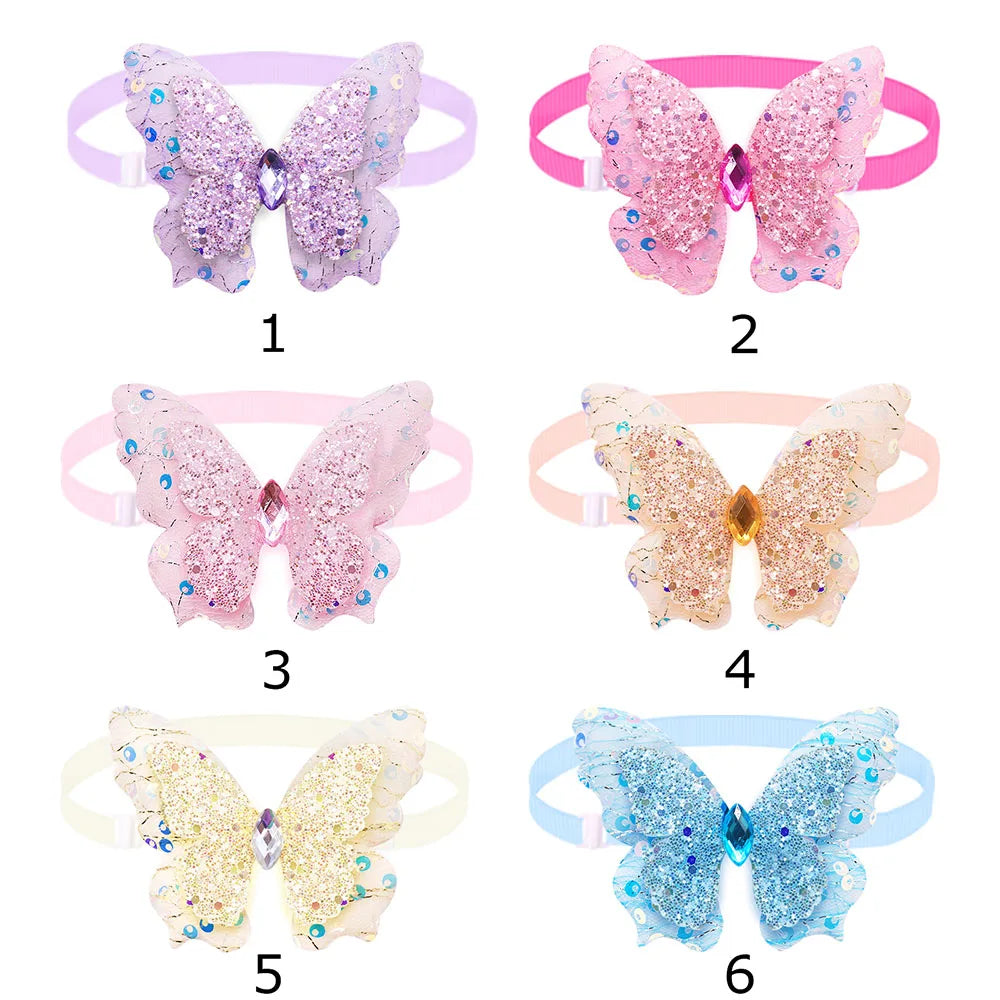 50 Lazos para Perros, Ajustables, para Primavera/Verano, Collares para Perros, Lazos de Mariposa, Lazos Pequeños para Cachorros, Accesorios de Moda para Mascotas