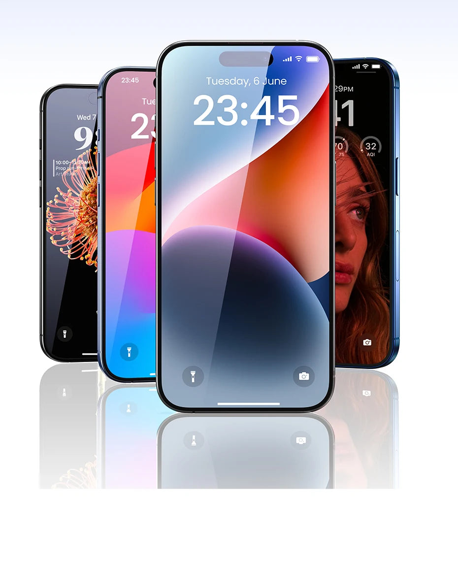 UGREEN 2 uds Protector de pantalla para iPhone 17 16 15 14 13 12 Pro Max vidrio templado para iPhone 16 Plus protectores de pantalla 15pro película