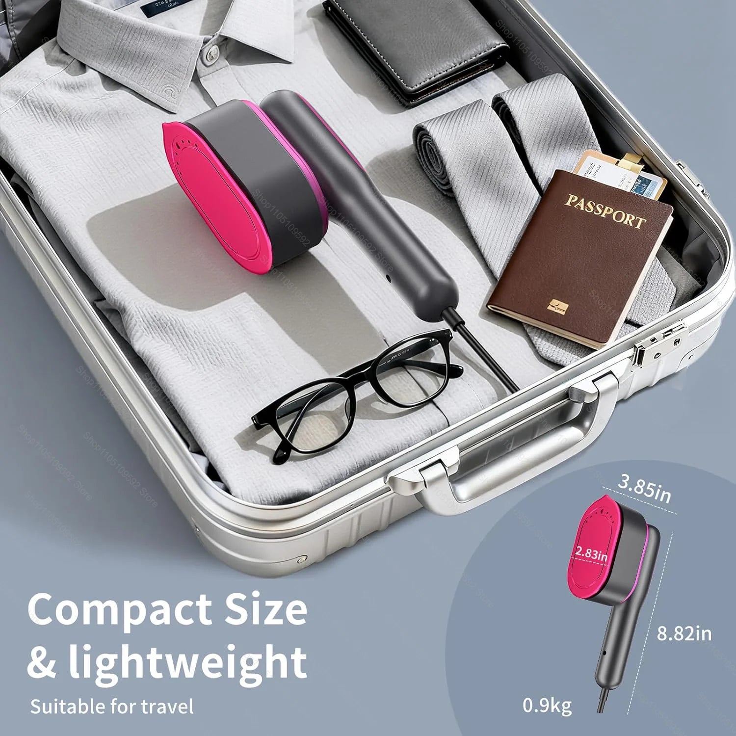 Mini vaporizador de ropa para ropa, plancha de vapor portátil de mano para viajar en casa, planchado de ropa, máquina de planchar en seco y húmedo