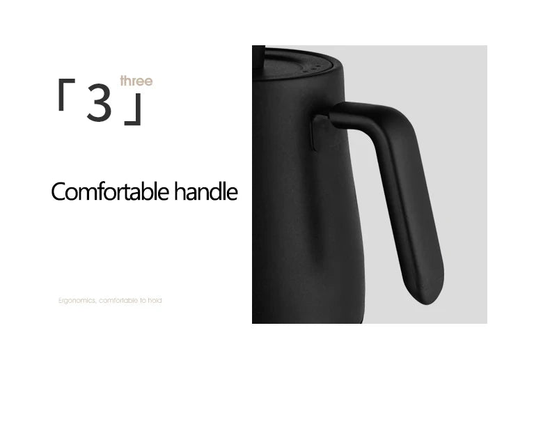 Hervidor Eléctrico de Cuello de Cisne de 800ml, Cafetera para Preparación Manual, Termo, Tetera de Acero Inoxidable 304, Jarra de Agua Inteligente con Control de Temperatura