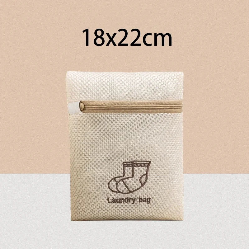 Juego de 7 Bolsas de Lavandería con Bordado Grueso, Bolsa de Lavado de Malla Fina para Prendas Delicadas, Organizador de Ropa para el Hogar
