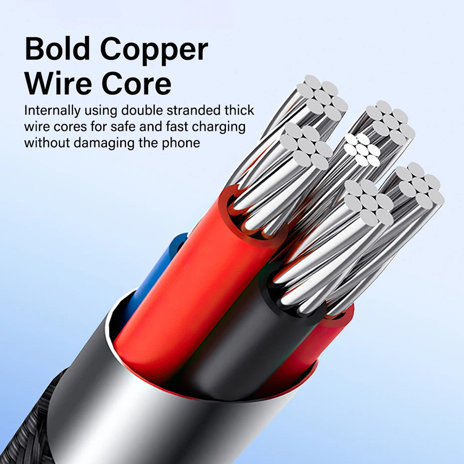 PD 100W USB tipo C a C Cable para iPhone 15 16 Macbook iPad Samsung S24 S25 cargador de datos 0,5 m 1m 2m Cable de nailon USBC carga rápida