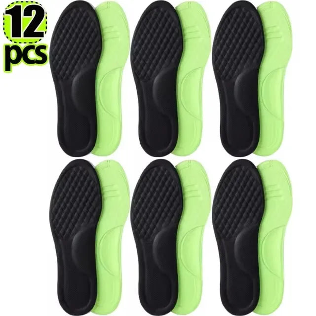 Plantillas ortopédicas de espuma viscoelástica blanda, plantilla desodorizante para zapatos deportivos, absorbe el sudor, accesorios antibacterianos para zapatos, 12/2 Uds.