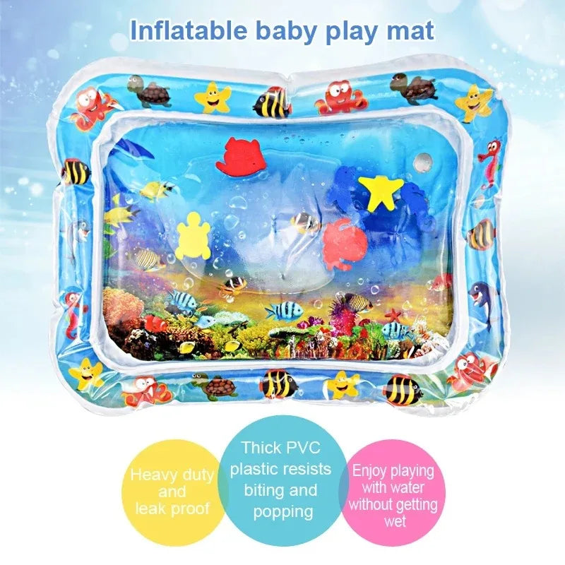 Juguetes para bebés, estera de juego de agua para el tiempo de la barriga, cojín inflable, educación temprana, estera de juego de agua para bebés y niños pequeños