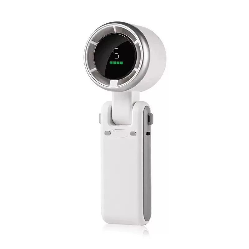 Mini Ventilador Portátil de Mano con Pantalla LED, Ventilador de Alta Velocidad, Ventilador de Escritorio, Refrigeración para Exteriores, Ventilador Recargable
