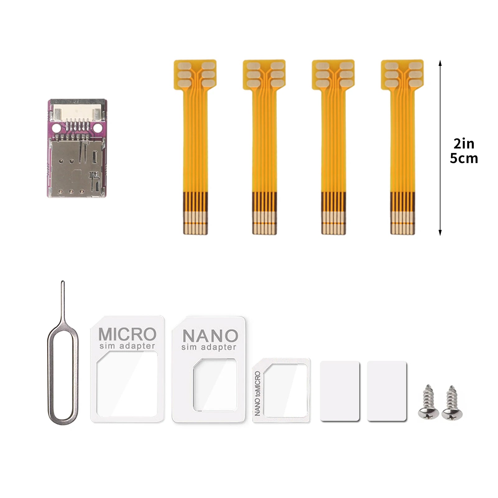 Herramienta de activación de tarjeta IC de teléfono móvil TPC, convertidor de expulsión de tarjeta Nano SIM, adaptador de expansión de tarjeta Nano SIM FPC, Cable flexible de 15cm