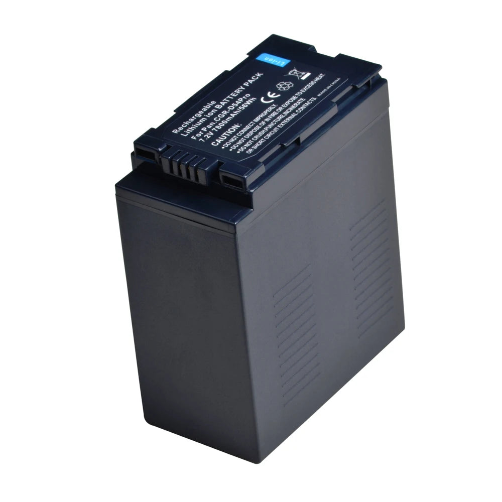 CGA-D54 CGA-D54S Batería/cargador de iones de litio de 7800mAh para Panasonic AG-HPX255 AG-HVX200 AG-HVX201 NV-DS29 NV-DS30 VW-VBD29 NV-MX5