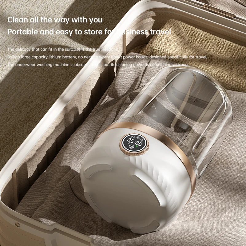 Lavadora Portátil Inalámbrica Mi 2L con Taza de Lavado Automática, Mini Lavadora Recargable Especial para Ropa de Bebé