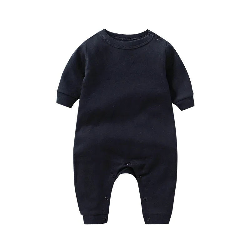 Conjuntos de 3 uds para bebé recién nacido, ropa para niño y niña de 0 a 3 meses, mono 100% de algodón, sombrero, babero, monos de manga larga de Color sólido, trajes infantiles