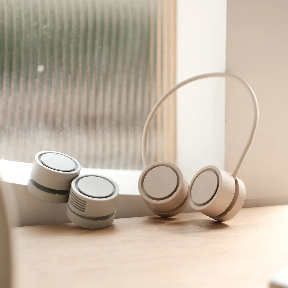 Ventilador de Cuello Homefish, Ventilador sin Aspas, Ventilador de Cuello Portátil, Mini Enfriador de Aire, Ventiladores Eléctricos Recargables por USB