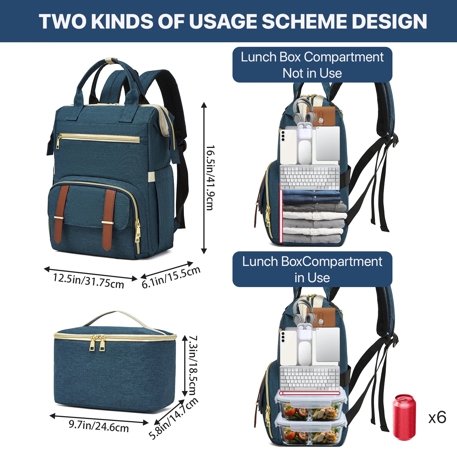Mochila para el almuerzo, bolsa de Picnic con aislamiento, bolsa de viaje multifuncional, gran capacidad, Picnic al aire libre, Camping, mochila impermeable