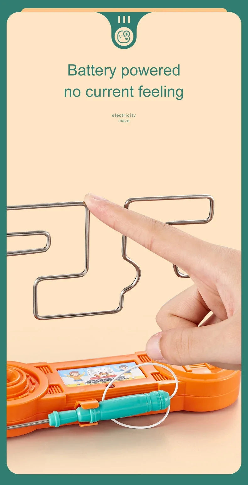 Laberinto táctil eléctrico de impacto de línea de fuego, rompecabezas interactivo para niños, regalo creativo, artefacto de enfoque, juego de entrenamiento de enfoque